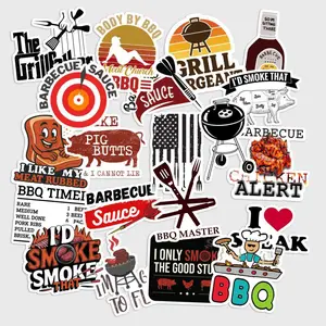 Sticker Pack 20 pcs BBQ Grill Stickers, Barbecue Lover Vinyl Decals
