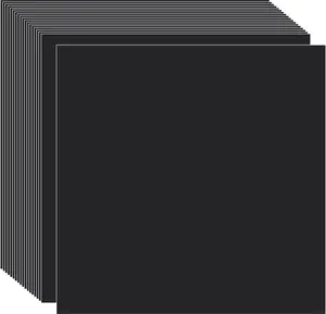 Black Cardstock Craft Paper, 20 Sheets 12"x 12" Thick Card Stock 80 lb/235 gsm Colored Heavy Weight Cover Stock  for Arts Crafts DIY, Invitations, Card Making, Printing