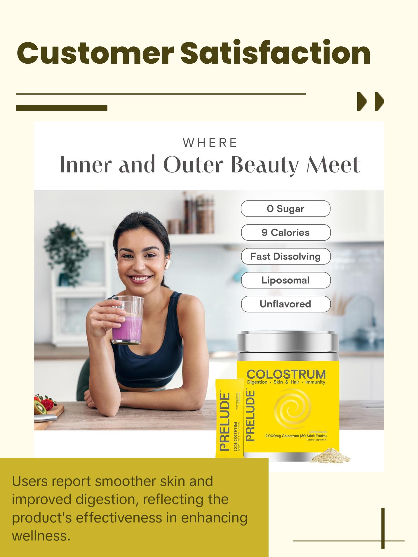 Colostrum Stick Packs - Natural Healthcare Product for Beauty and Optimum Skin Care Radiant Restore