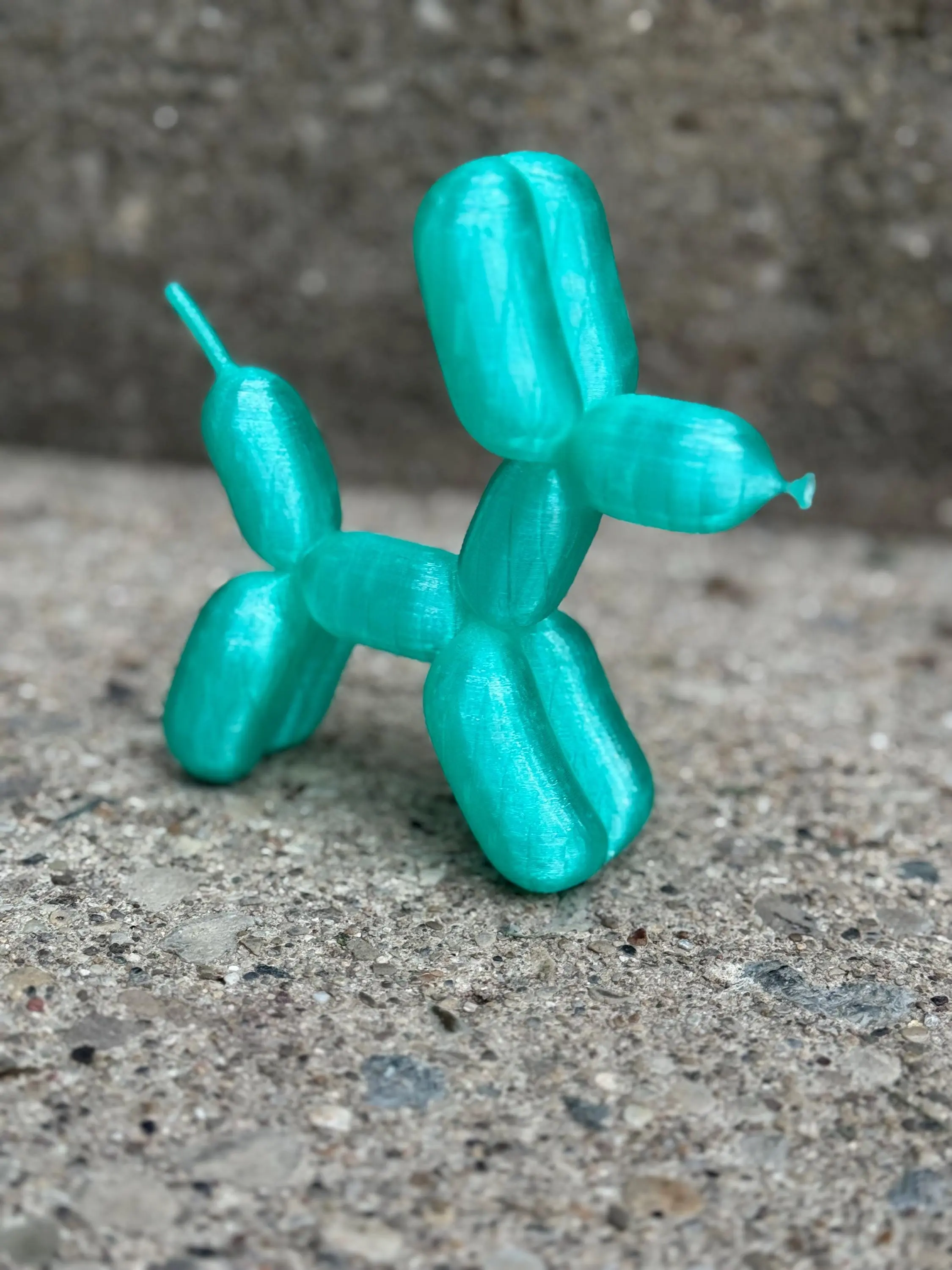 3D Printed Balloon Dog Figurine – Pop Art Desk Decor – Translucent PETG