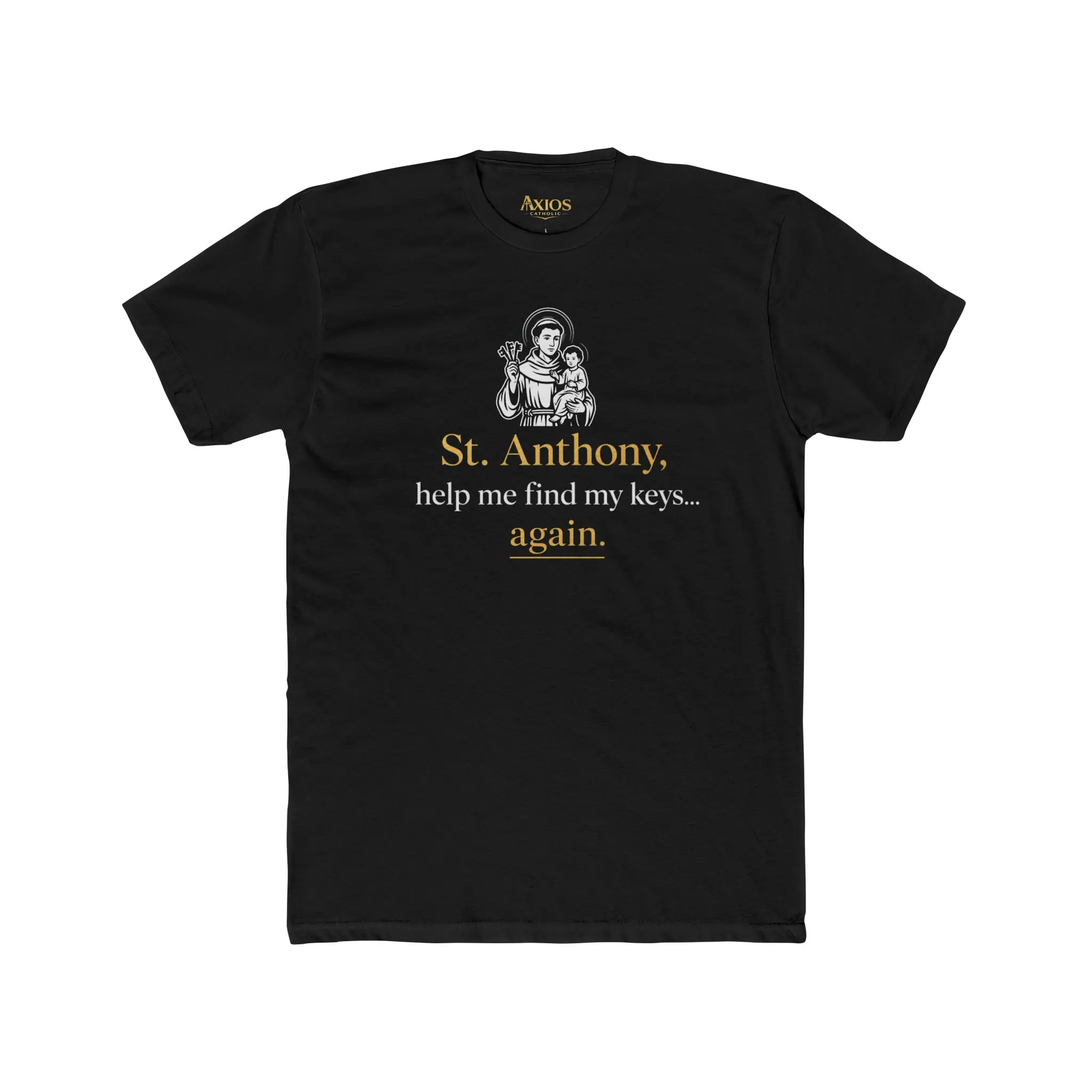 St. Anthony help me find my keys again Tee, saint illustration, lost key humor