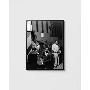 Jazz Legends Poster: Mingus, Haynes, Parker, Monk - Black & White Print