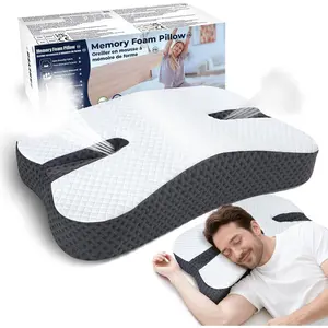 Anti-Snoring Pillow for Side Sleepers, Stop Snore Aid with, Orthopedic Pillow for Sleeper, Snoring Solution and, Anti-Snore Devices, Black