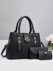 Fashion Three-Piece Set Retro Vintage Crossbody Bag, Multifunctional Large Capacity Shoulder Bag, Stylish Design, New Women's Handbag, Daily Use, Gift Ready