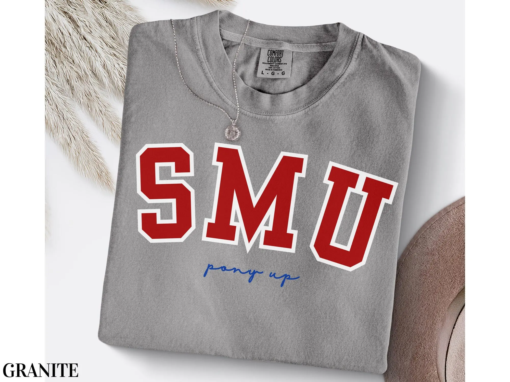 SMU Comfort Colors Shirt, Pony Up Tee, College Game Day Apparel, Southern Methodist University Football