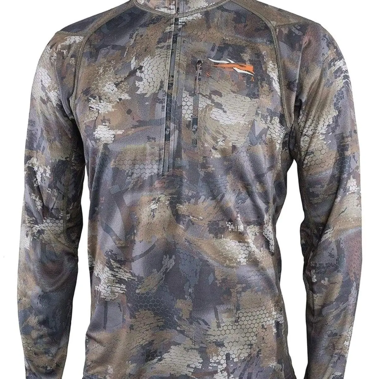 S!TKA Gear Men's Core Midweight Zip-T Long Sleeve Hunting Shirt | No Chest Pocket