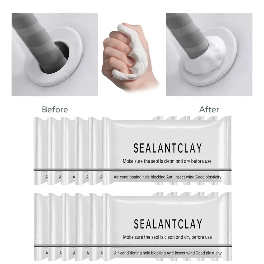 Moldable Household Duct Sealing Putty, Multi-Functional Waterproof Gap Filler Clay(10PCS)