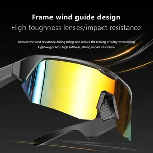 Unisex Sports Smart Glasses - Cycling Sunglasses, Bluetooth 5.3, Auto On, Modern Trendy Simple Style, 3H Continuous Call, 30H Standby Time, UV Protection, Wireless Wearable Digital Headphones