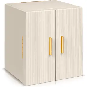 Large Jewelry Box for Women, Jewelry Organizer Box with 3 Drawers, Jewelry Storage Organizer with Mirror for Necklace Ring Bracelet Watch, Gift Idea (Beige)