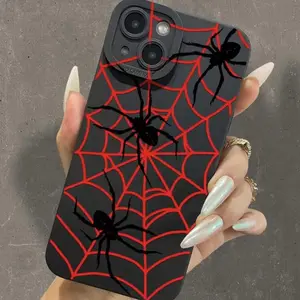 Spider Web Pattern Phone Case, All-inclusive Phone Protective Cover, Phone Accessory Compatible With iPhone 17 Pro Max Plus Air/  XS Max 11 12 13 14 15 Pro Max Durable Protection