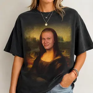 Funny Erling Haaland Mona Lisa Meme Shirt, Norway Haaland 9 Shirt, Soccer Fan Tee