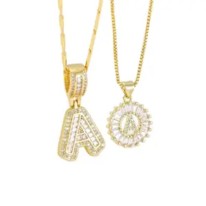 Women's 2-Piece Initial Pendant Necklace Set - Adjustable Chain Length, Valentine's Day & Anniversary Costume Jewelry