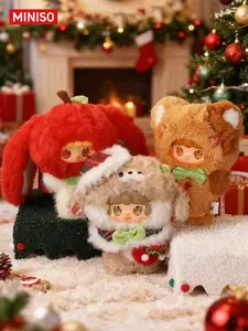 MINISO Yooki Jingle Bells Christmas Plush Blind Box Figure | Premium 7" Large Holiday Plushie | 2026 H1 Aesthetic Festive Room Decor | Reindeer & Snowman Collectible | Official Licensed CPSC Certified Gift