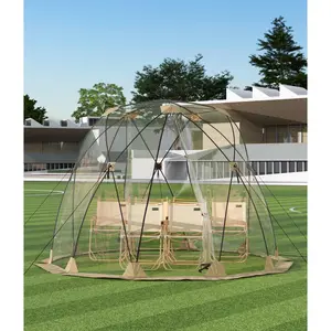 10×10/12×12 Ft Pop Up Clear Bubble Tent for 4-6 People, Transparent Dome Igloo Shelter with UPF 40+, Weather-Resistant Portable Outdoor Sun Shelter for Camping Hiking Sports Fishing Garden