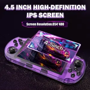Upgraded Sf3000hd Retro Handheld Game Console, 4.5 Inch IPS Screen, Comfortable Grip, High Performance Open Source, Portable & Practical