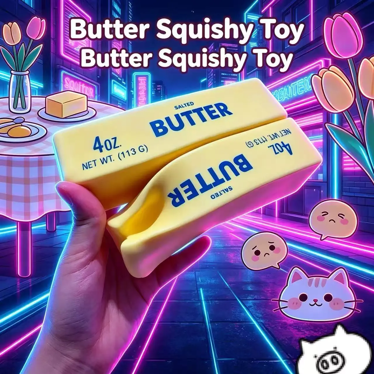 Butter Cream Stick Food Squishy Toy, Fragrant Soft Slow Rising Squeeze Stress Relief Item, Pocket Tactile Squishy Play Soft Fidgets Squishies, Cute Holiday Gift Idea, Food Squishies, Pocket Stress Relief