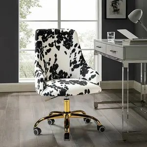 Hulala Brett Fabric Office Chair, ergonomic shape, durable frame, classic design, elegant pattern, Durable metal five-pronged base, height-adjustable, soft filling, bright and colorful finish,all directional wheels