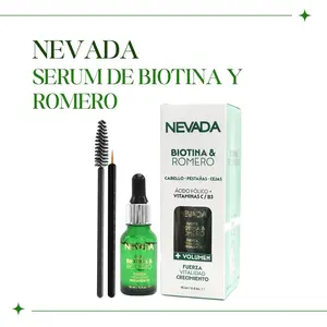 Serum de Biotina y Romero, el Serum de Biotina y Romero es un poderoso elixir con vitaminas esenciales, biotina y aceite de romero diseñado para nutrir profundamente y revitalizar cejas, pestañas y cabello. eyebrows, eyelashes and hair.