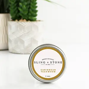 Sling and Stone for Men Solid Cologne - The Outdoorsman - Caribbean Teakwood