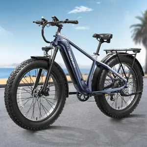 Puckipuppy Electric Bike for Adults with 960W(Peak), 26" Fat Tire Electric Mountain Bike，48V 15AH Removable Battery Ebike, 28MPH Aluminum Frame E Bike with Rear Storage Shelf
