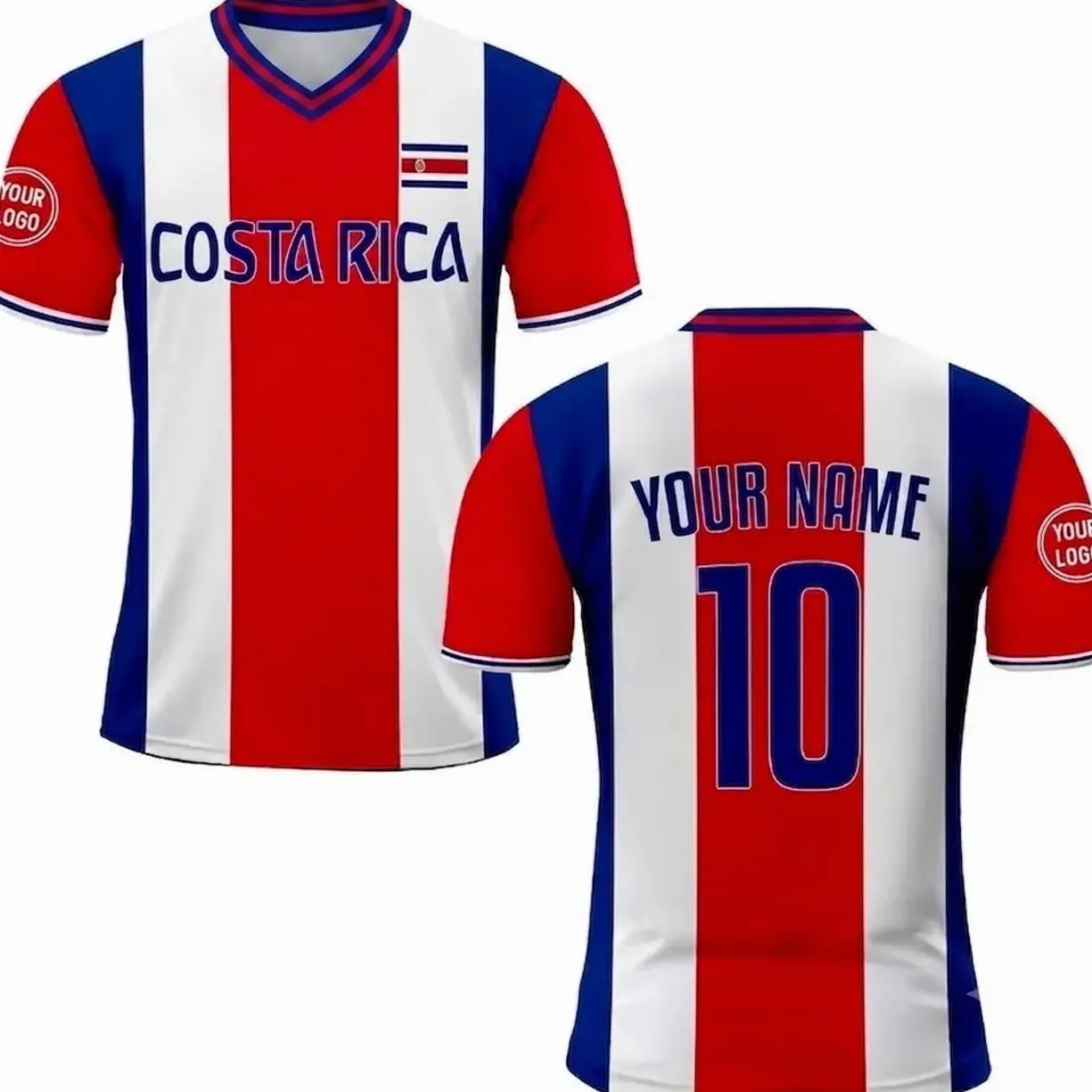 2025 Custom Costa Rica Soccer Jerseys for Fans & Players Personalized Name & Number National Uniform Shirt for Men Women, Gift For Him, Gift For Her.