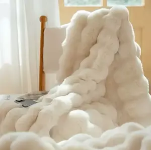 Faux Fleece Blanket - Soft & Cozy for Holidays, Home, Office, or Travel - Ideal for Chilly Evenings - Versatile Use - Enhances Holiday Experience