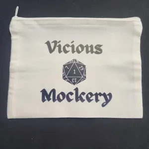 Vicious Mockery – Nat 1 D&D Dice Zippered Pouch
