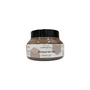 Sinarie Sugar Scrub Brownie Batter: Emulsified Body Scrub with Mango Butter, Soothing Cleanser, Chocolate & Coconut Scented, Skin Care Exfoliant repair soap skincare