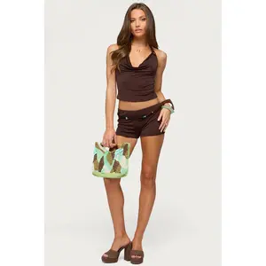 Janya Strappy Bead Belt Micro Shorts