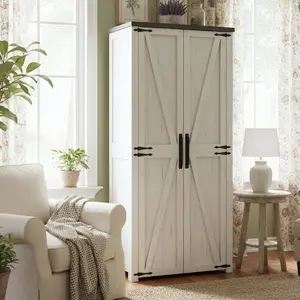 71" LED Pantry Cabinet, Freestanding Storage with Doors & Adjustable Shelves, Kitchen organization, Stock Up Essentials for Thanksgiving & Christmas