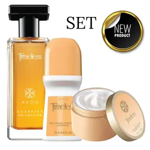 Avon Timeless cologne 1.7fl.oz, Roll-on antirespirant,  and Skin Softener for women. SET