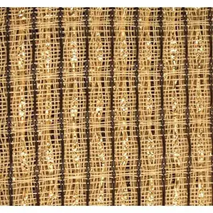 Amp Grill Cloth - Beige/Brown, Gold Stripe, 59" Wide