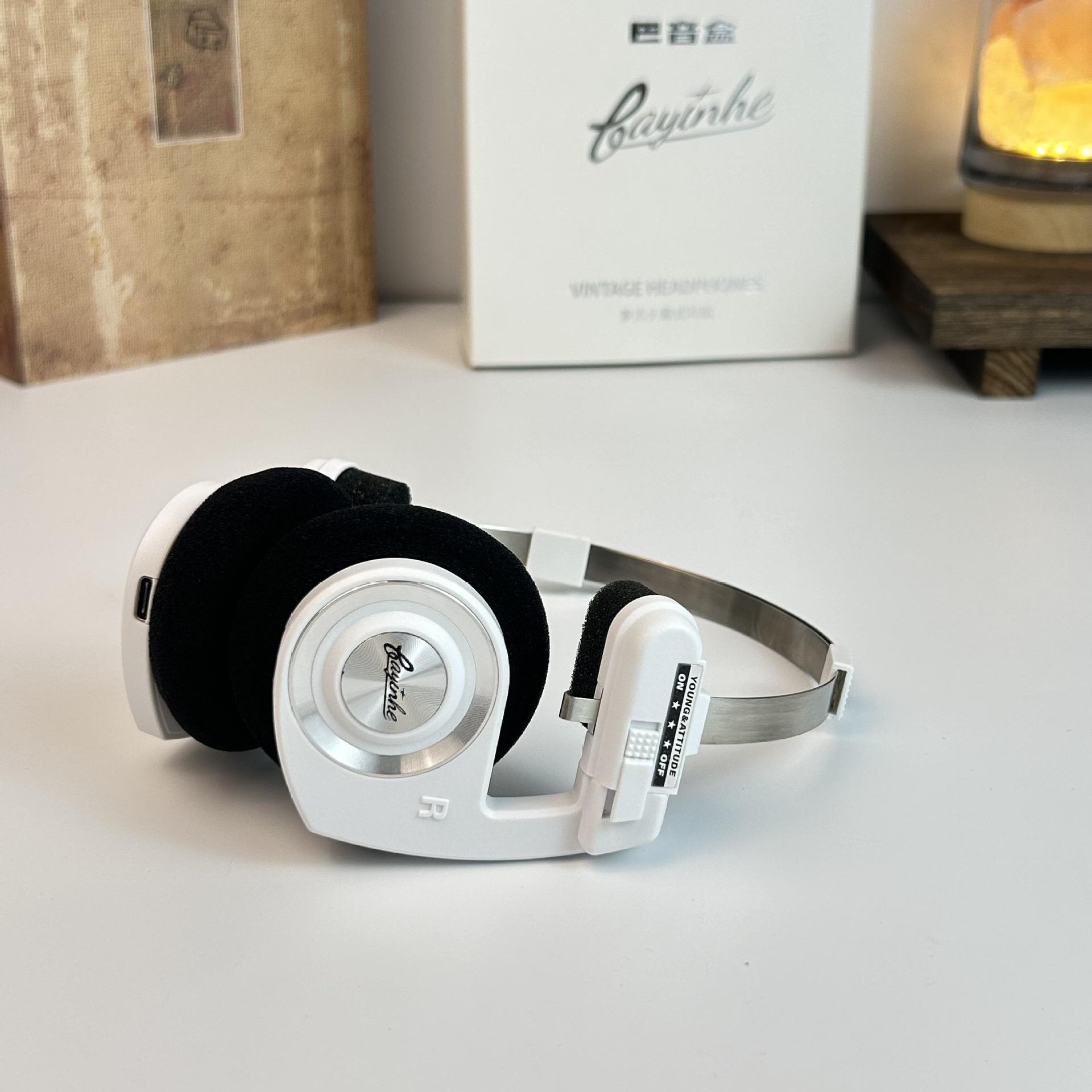 Baiyin Box H1PRO retro over-ear Bluetooth headphones for girls, Plus model, foldable, specially designed for photography
