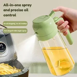 2-in-1 Oil Sprayer & Dispenser, 470ml Large Capacity, No-Drip, Even Spray, Kitchen Gadget, Cooking Essential, Must-Have for Home
