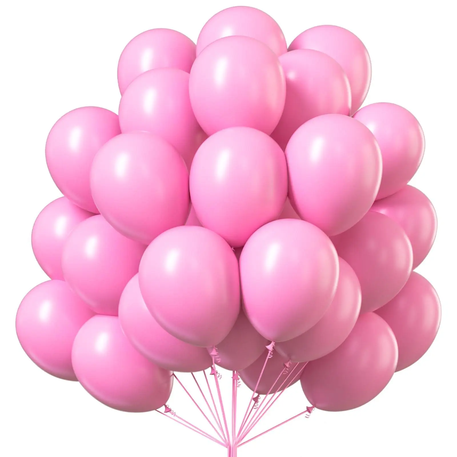 PartyWoo Pink Balloons 100pcs 12 Inch Matte Pink Balloon Arch Kit for Girl Baby Shower Gender Reveal Wedding Bachelorette Engagement Birthday Princess Butterfly Themed Party Decorations Pink-Y11