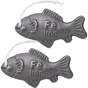 Iron Fish 2 Pack with Bag - A Natural Source of Iron to Reduce The Risk of Deficiency, an Effective and Safe Cooking Tool, Ideal for Pregnant Women Vegans Athletes Kitchen Utensils Blood Reusable Iron Infusion Iron Fortified