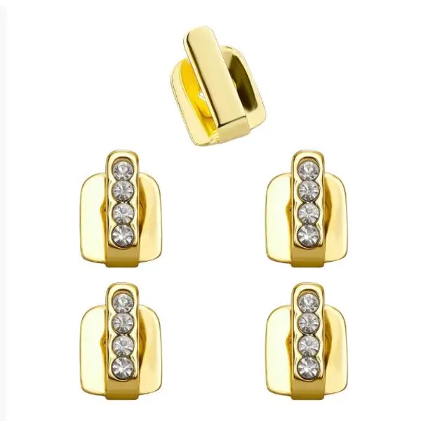 Five-piece hip-hop style Halloween tooth charm set, unisex hip-hop rapper tooth studs - perfect for gifting.