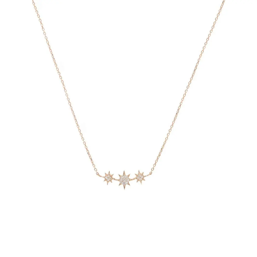 ANZIE Aztec North Star Micro Bar Necklace