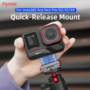 Insta360 Quick-Release Mount, Magnetic Base Compatible with X5, X4, X3, X2, Acepro Aluminum Alloy, Tripod, Selfie, Cycling Accessories