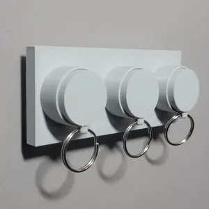 Magnetic Wall-Mount Keychain Holder | Entryway Organizer | Key Hook with Screws Decor Minimalist