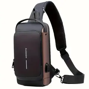 Maxoner Fashionable Adjustable Strap Backpack - Multi-Compartment, Password Lock, Waterproof, Minimalist, Belt Bag, Messenger Bag with Adjustable Waistband, Side Pouch, Local Delivery Ideal for Daily Commute (No Charging Cable, USB Port Not Included), Adj