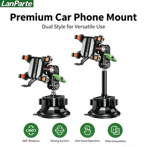 LanParte 5-Claw Aluminum Alloy Metal Car Phone Mount RBA-T01L Extended Vacuum Suction Cup for 6.1-7.2 inch Smartphones Heavy-Duty Arm for Off-Road Vehicles & Trucks Multifunctional Automotive Interior Accessory, Multifunctional Car Accessories, Truck Acce