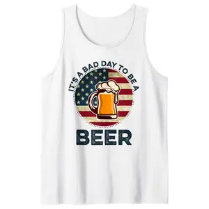 It's a Bad Day To Be A Beer Vintage Tank Top, America Flag Graphic Tank Top, Unisex Tank Top