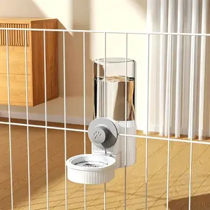 520ml Large Capacity Pet Automatic Water Feeder, Hanging & Placeable Water Bottle For Dogs Cats Rabbits Anti-Leak Cage Water Dispenser