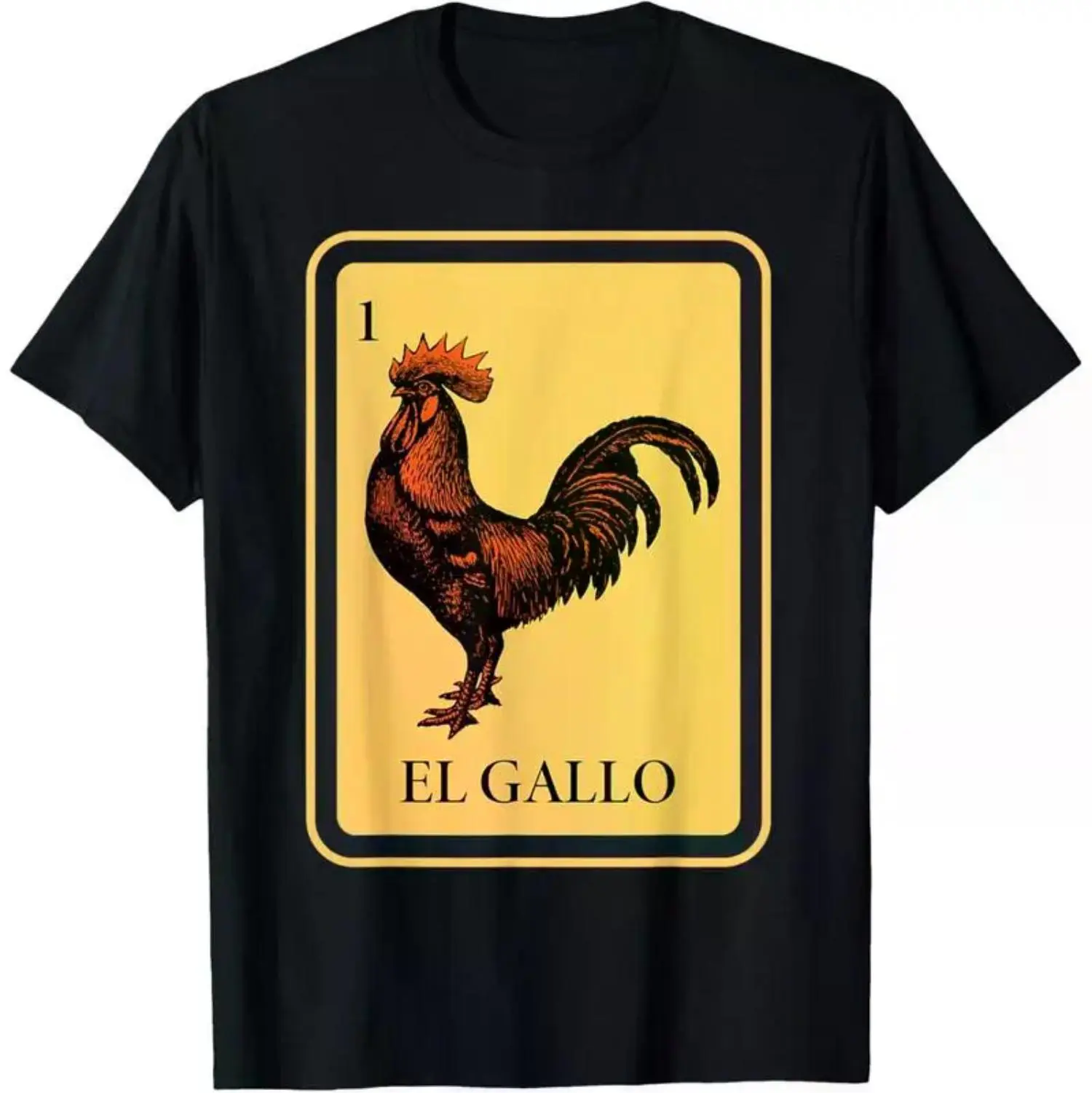 Cultural Streetwear Inspired Short Sleeve T-Shirt Featuring Traditional Rooster Design for Casual Summer Outfits