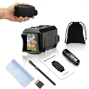 4K Mini Night Vision Goggles, 2-Inch Screen, 3w Light, Compact Portable, Hunting Camping Gear, High Value, Includes SD Card