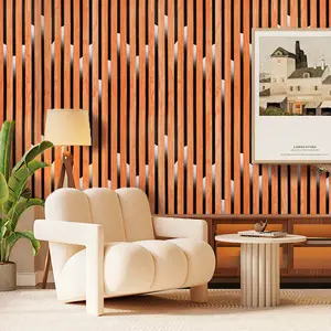 1 Roll 17.7 x 118 Inches 3D Grille Stripe Self-Adhesive Wallpaper, Decorative Wallpaper, PVC Waterproof Peel and Stick, Embossed Textured Accent Wallpaper, Modern Minimalist Design for Living Room Bedroom TV Background, Easy DIY Home Improvement