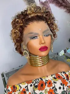 Pixie Curls Human Hair 13x4 Lace Frontal Wigs, Pixie Cut Curly Short Bob, Transparent Lace Front, Hd Frontal Lace, Style, Women's Hairstyles