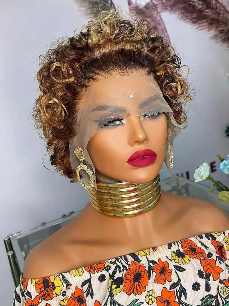 22 Inch 13x Lace Frontal Wig Light Yellow Wig Body Wave Huma  display picture 1
