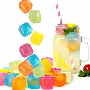 Reusable Plastic Ice Cube, 24pcs/set Washable Freezable Ice Blocks Ice Molds for Whiskey, Cocktails, Wine, Coffee, Bar Parties & Holiday Celebrations for Home Kitchen Dining Room Picnic